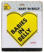 BABIES in Belly® car window STICKER for pregnant driver of twins, triplets  or multiples