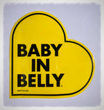 BABY in Belly® car window STICKER for pregnant driver
