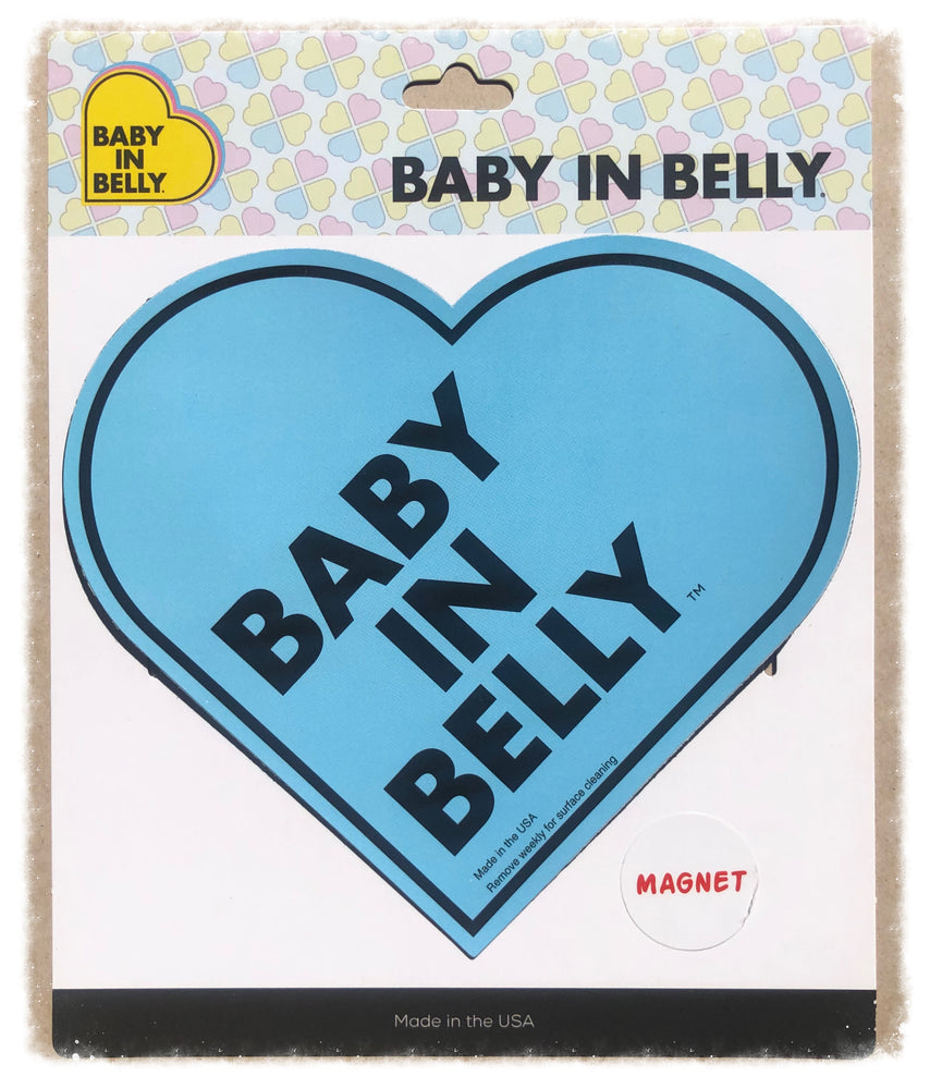 
                
                    Load image into Gallery viewer, BABY in Belly® car MAGNET | BLUE for Pregnant driver
                
            